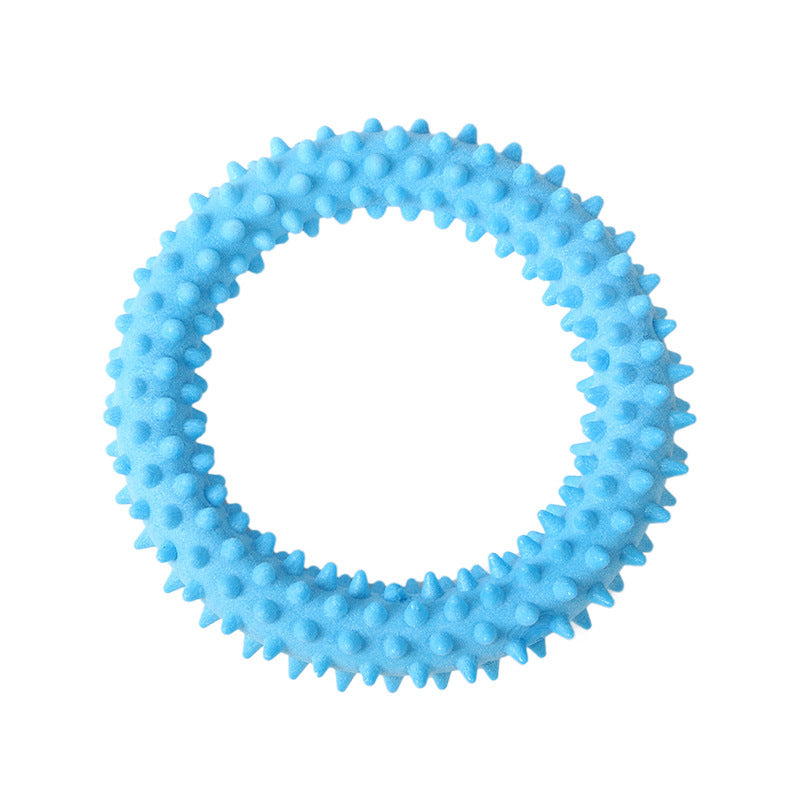 HKM-3392445 Floating Donut Rubber Molar Toy - Bite-Resistant TPR Plastic, 10cm Size