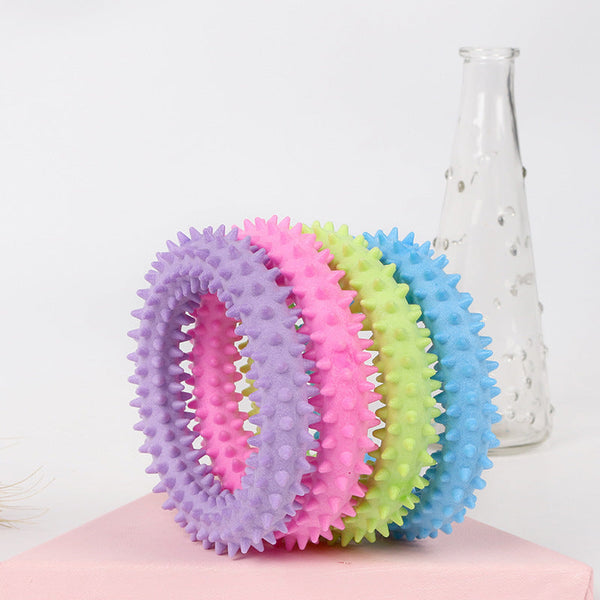 HKM-3392445 Floating Donut Rubber Molar Toy - Bite-Resistant TPR Plastic, 10cm Size