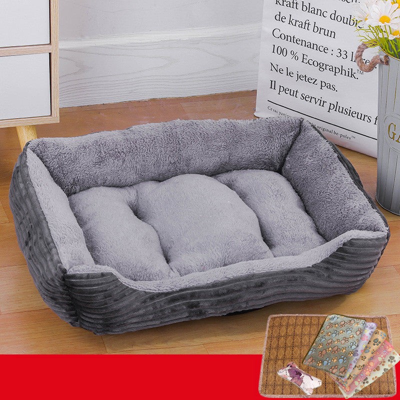 HKM-3393469 All-Season All-Purpose Pet Mat and Kennel with Blanket and Toy Options in Various Colors and Sizes