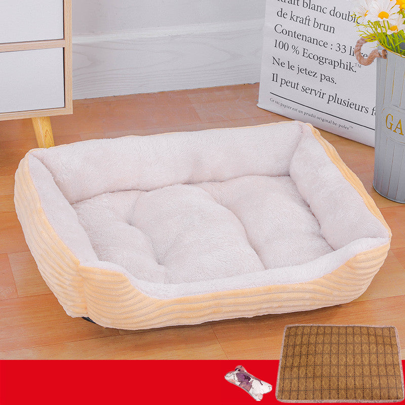 HKM-3393469 All-Season All-Purpose Pet Mat and Kennel with Blanket and Toy Options in Various Colors and Sizes