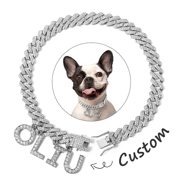 HKM-3393597 Alloy Dog Walking Collar - Available in Gold and Silver, Sizes 25-50cm