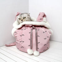 HKM-3393853 Cozy Winter Pet Carrier Backpack for Outdoor Travel with Open Design