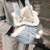 HKM-3393853 Cozy Winter Pet Carrier Backpack for Outdoor Travel with Open Design