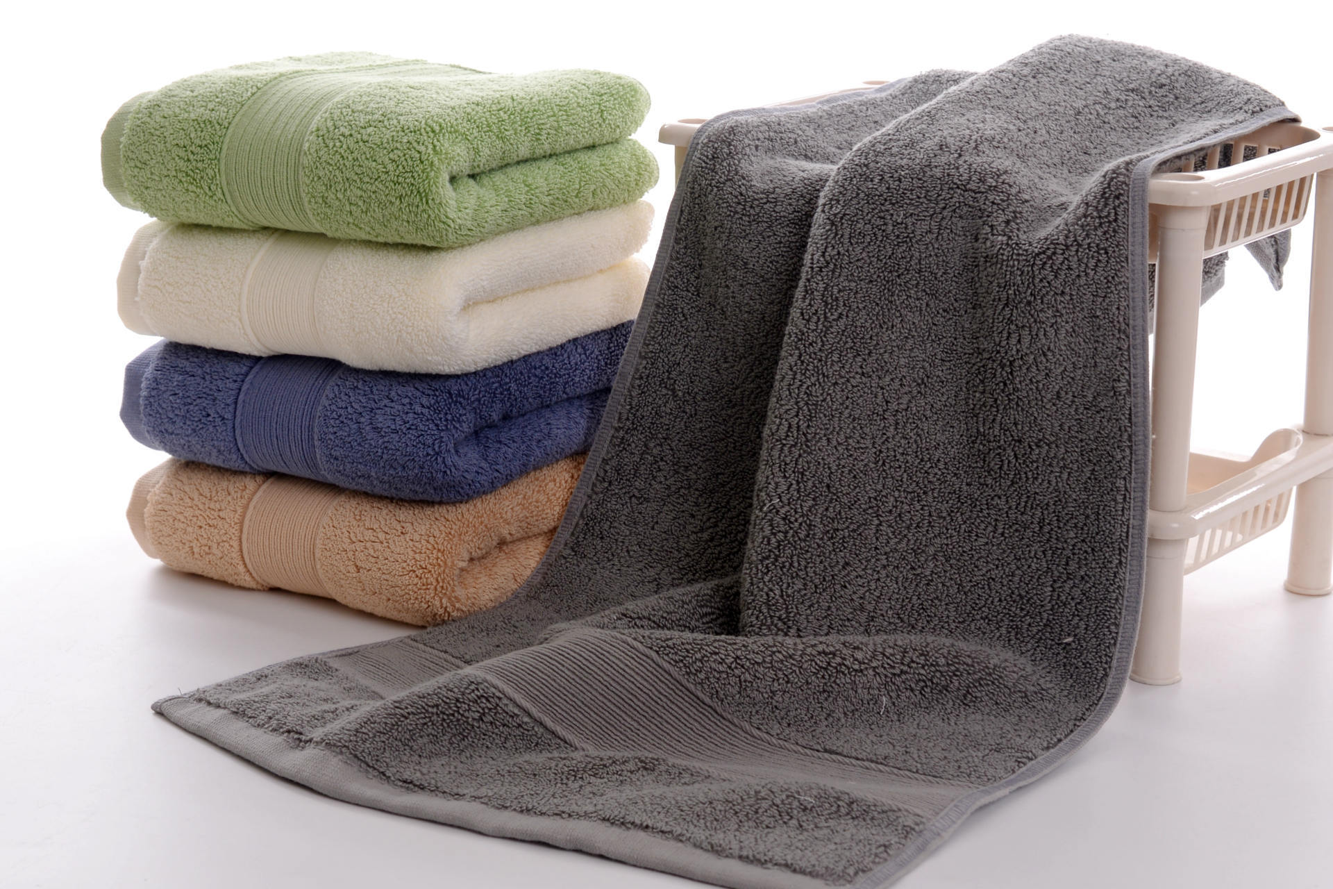 HKM-339411 Absorbent Cotton Towel – Quick Drying, Random Colors, 36 x 76 cm