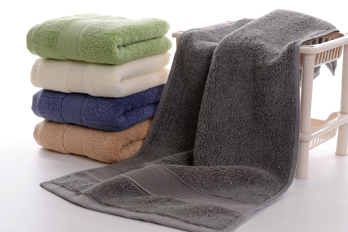 HKM-339411 Absorbent Cotton Towel – Quick Drying, Random Colors, 36 x 76 cm