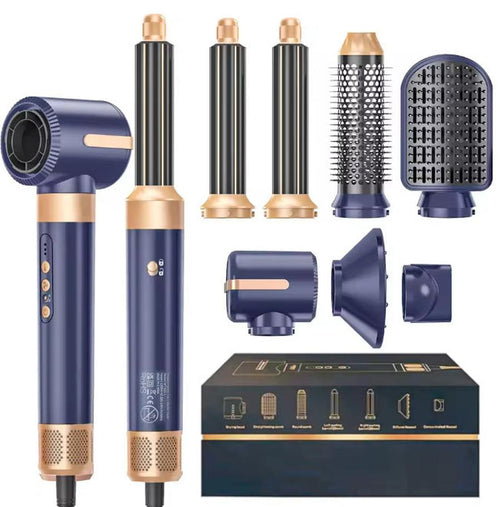 HKM-339475 Multifunctional 7-in-1 High-Speed Hair Dryer and Straightening Comb with Negative Ion Technology