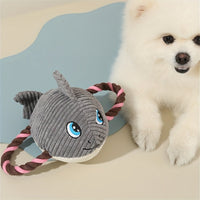 HKM-3394877 Interactive Turtle-Shaped Chew Toy for Dogs - Plush Knot Toy for Pets