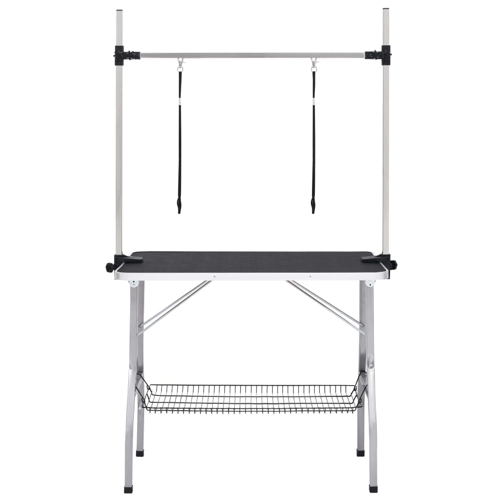 HKM-3395389 Adjustable Dog Grooming Table with Non-Slip Surface and Height-Adjustable Arm