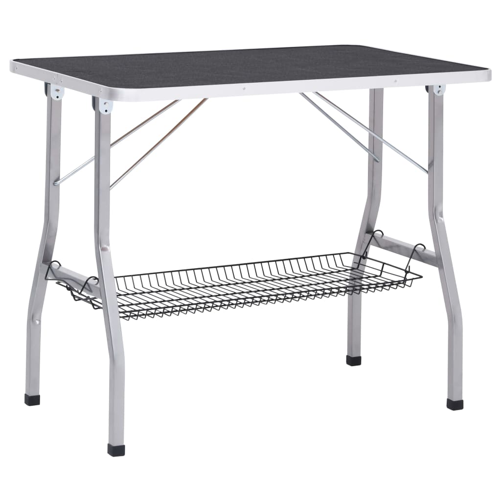 HKM-3395389 Adjustable Dog Grooming Table with Non-Slip Surface and Height-Adjustable Arm