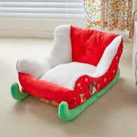 HKM-3395645 Cozy Winter Cat Nest Bed - Soft Cloth Pet Shelter 63x45x33cm
