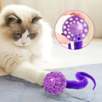 HKM-3395773 Interactive Bouncy Cat Toy with Tail - Safe Indoor Fun for Cats and Kittens
