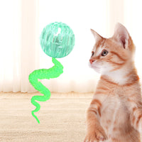 HKM-3395773 Interactive Bouncy Cat Toy with Tail - Safe Indoor Fun for Cats and Kittens