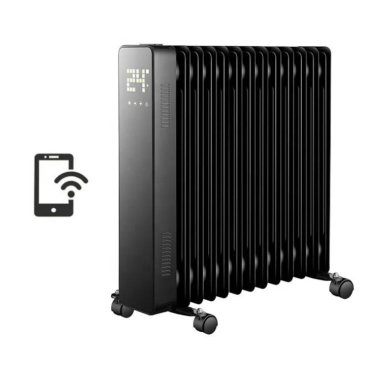 HKM-339603 1000W Portable Oil-Filled Radiator Heater with Remote Control and Adjustable Thermostat