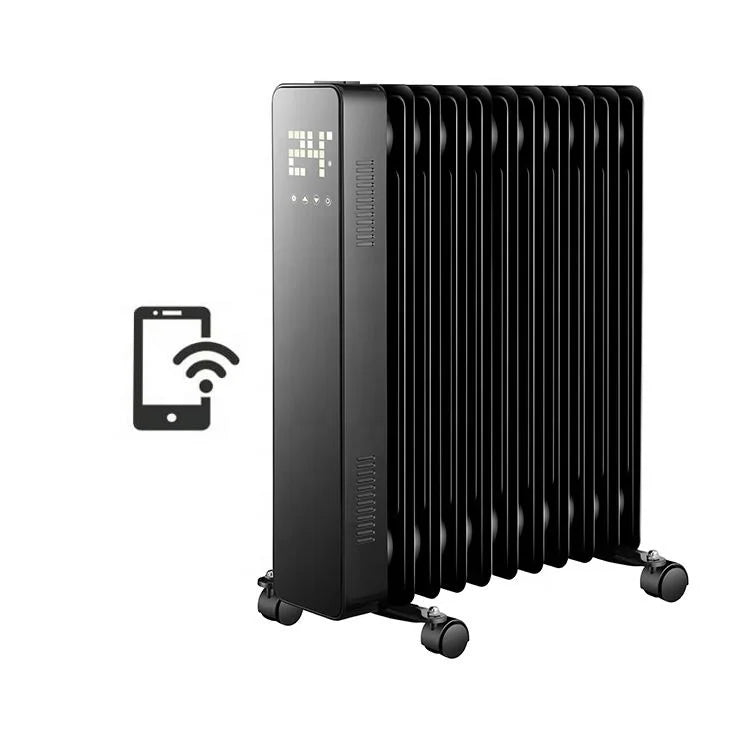 HKM-339603 1000W Portable Oil-Filled Radiator Heater with Remote Control and Adjustable Thermostat