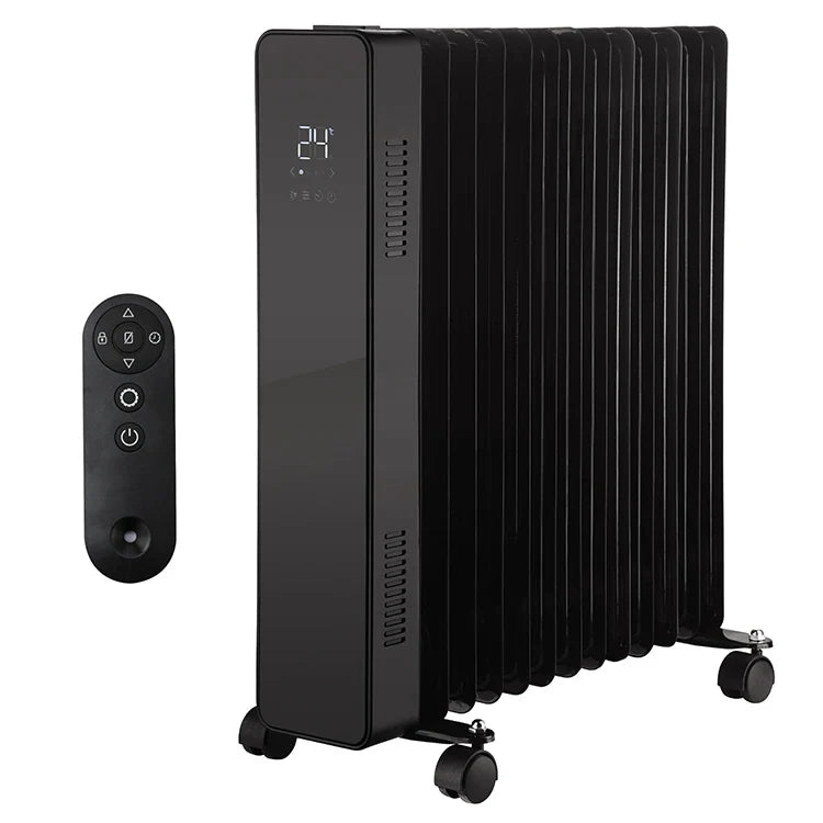 HKM-339603 1000W Portable Oil-Filled Radiator Heater with Remote Control and Adjustable Thermostat