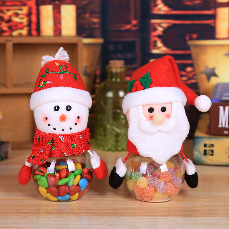 HKM-339603 Cute Christmas Candy Jar with Festive Lids for Treats and Gifts