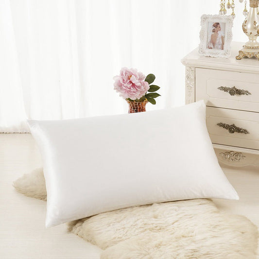 HKM-339667 Satin Ice Silk Pillowcase in Multiple Colors for Single Pillow, Soft Polyester & Mulberry Silk Blend
