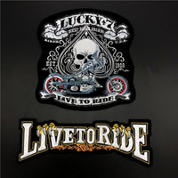 HKM-339667 Skull Design Embroidered Cloth Sticker for Accessories and Apparel