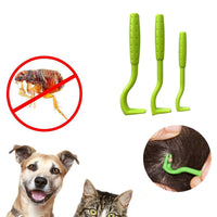 HKM-3398845 Dog Tick Removal Tool Set - 3-Piece Kit for Flea and Lice Elimination in Pets