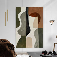 HKM-339923 Handmade Oil Painting Canvas Art - Wabi-Sabi Style Abstract Minimalism for Home Decor, Unframed and Rolled
