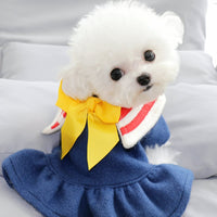 HKM-3399741 Cozy Autumn and Winter Pet Dress for Small Dogs - Ideal for Toy Breeds