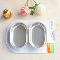 HKM-3401149 Automatic Induction Feeder with Stainless Steel Double Bowls for Dogs