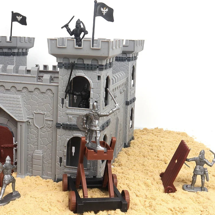HKM-340115 97PCS Medieval Castle Army Playset with Toy Soldiers and Action Figures