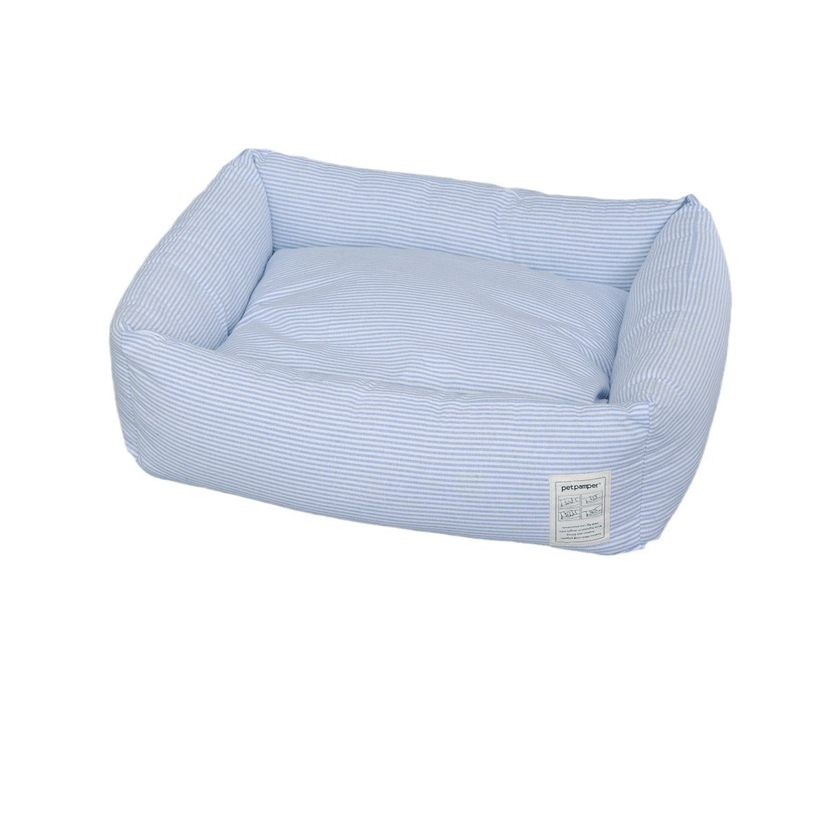HKM-3401405 Foldable Cat Nest with Striped Lining - Cozy Cloth Bed for Cats