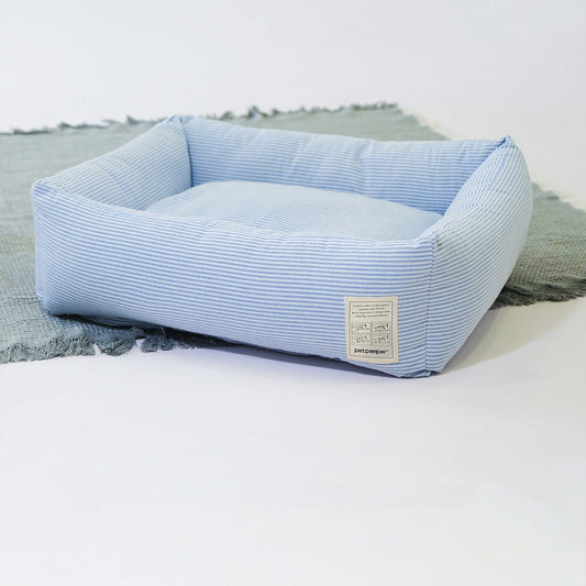 HKM-3401405 Foldable Cat Nest with Striped Lining - Cozy Cloth Bed for Cats