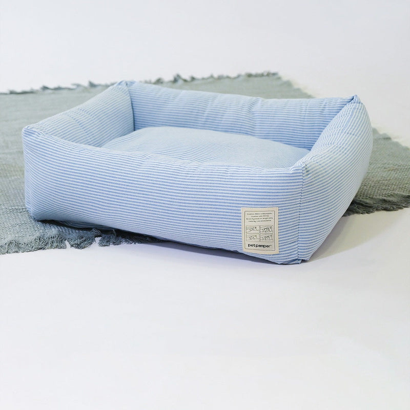 HKM-3401405 Foldable Cat Nest with Striped Lining - Cozy Cloth Bed for Cats