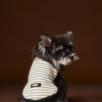 HKM-3401917 Striped Casual Sleeveless Sweater for Pets - Black, Coffee, Beige - Sizes XS to XXL