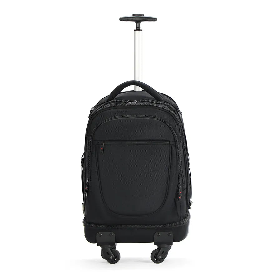 HKM-340307 Large Capacity Rolling Backpack with Trolley Wheels for Business Travel