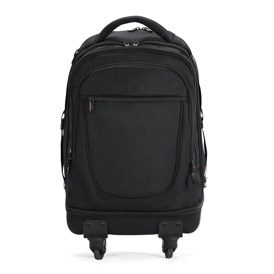 HKM-340307 Large Capacity Rolling Backpack with Trolley Wheels for Business Travel