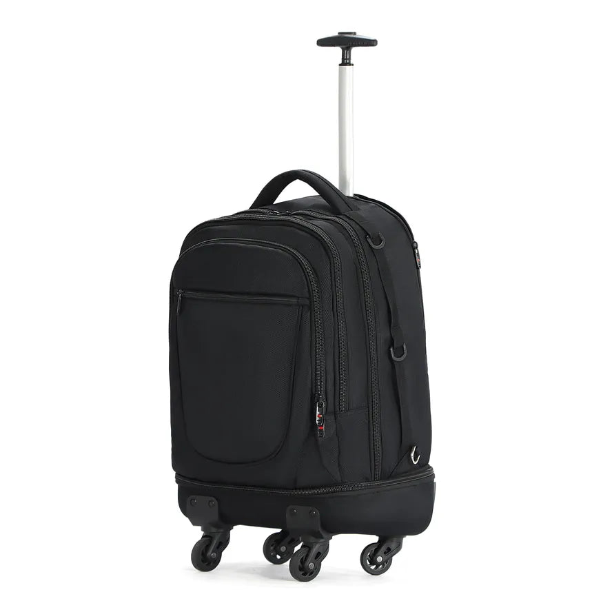 HKM-340307 Large Capacity Rolling Backpack with Trolley Wheels for Business Travel