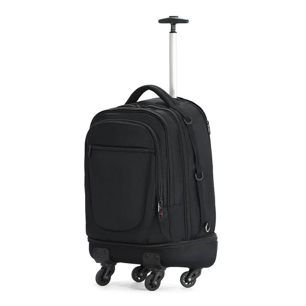 HKM-340307 Large Capacity Rolling Backpack with Trolley Wheels for Business Travel