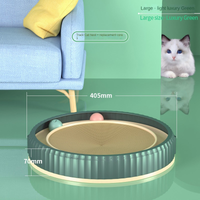 HKM-3403325 Round Cat Scratching Board with Removable Cardboard Pad and Toy Balls for Furniture Protection