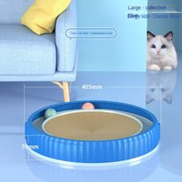 HKM-3403325 Round Cat Scratching Board with Removable Cardboard Pad and Toy Balls for Furniture Protection