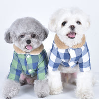 HKM-3403709 Cotton Dog Coat with Lamb Fur Collar in Various Colors and Sizes