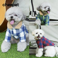 HKM-3403709 Cotton Dog Coat with Lamb Fur Collar in Various Colors and Sizes