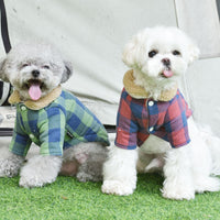 HKM-3403709 Cotton Dog Coat with Lamb Fur Collar in Various Colors and Sizes