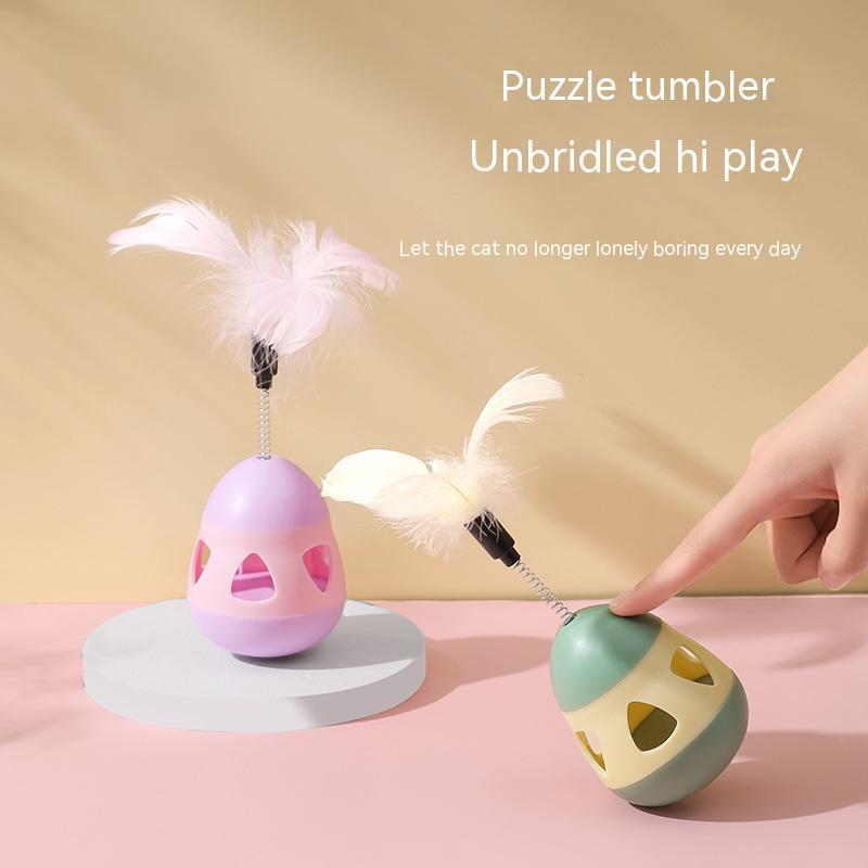 HKM-3403965 Colorful Roly-Poly Cat Toy – Interactive Tumbler Design for Playful Kittens