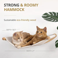 HKM-3404733 Stylish Wall-Mounted Wooden Cat Bed and Climber Set