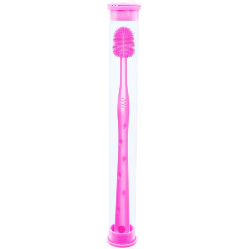 HKM-3404989 Silicone Toothbrush for Small Dogs - Puppy Cleaning Tool, 17cm in Length