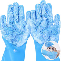 HKM-340499 Heat Resistant Silicone Pet Grooming Gloves for Comfortable Bathing and Massaging