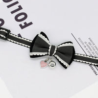 HKM-3405117 Flower and Bow Tie Collars for Small Pets - Adjustable Cat and Dog Size Options