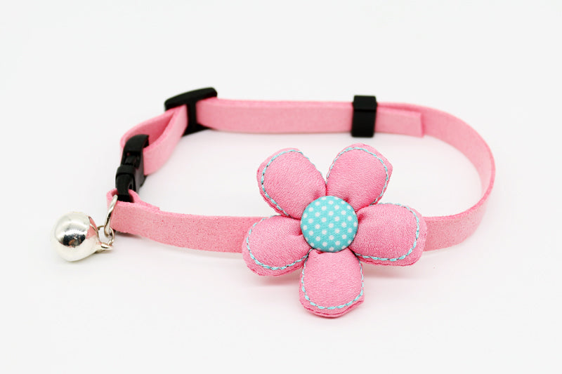 HKM-3405117 Flower and Bow Tie Collars for Small Pets - Adjustable Cat and Dog Size Options