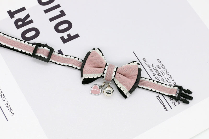 HKM-3405117 Flower and Bow Tie Collars for Small Pets - Adjustable Cat and Dog Size Options