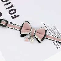 HKM-3405117 Flower and Bow Tie Collars for Small Pets - Adjustable Cat and Dog Size Options