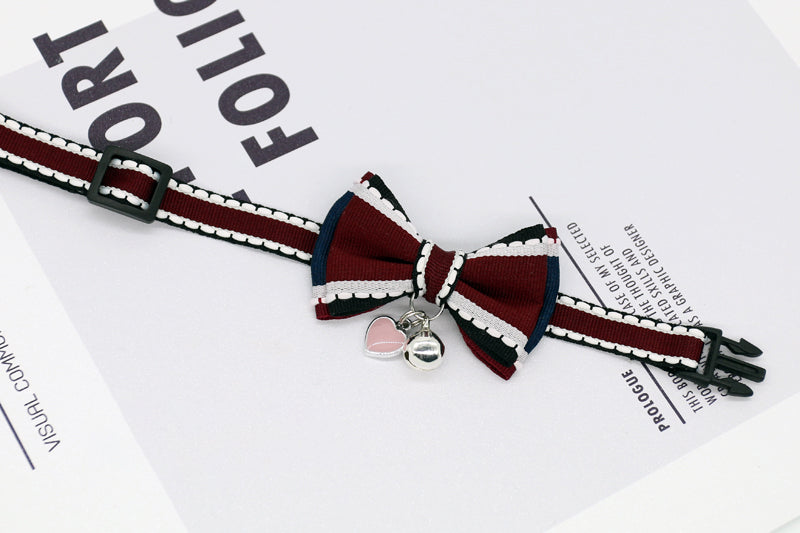 HKM-3405117 Flower and Bow Tie Collars for Small Pets - Adjustable Cat and Dog Size Options