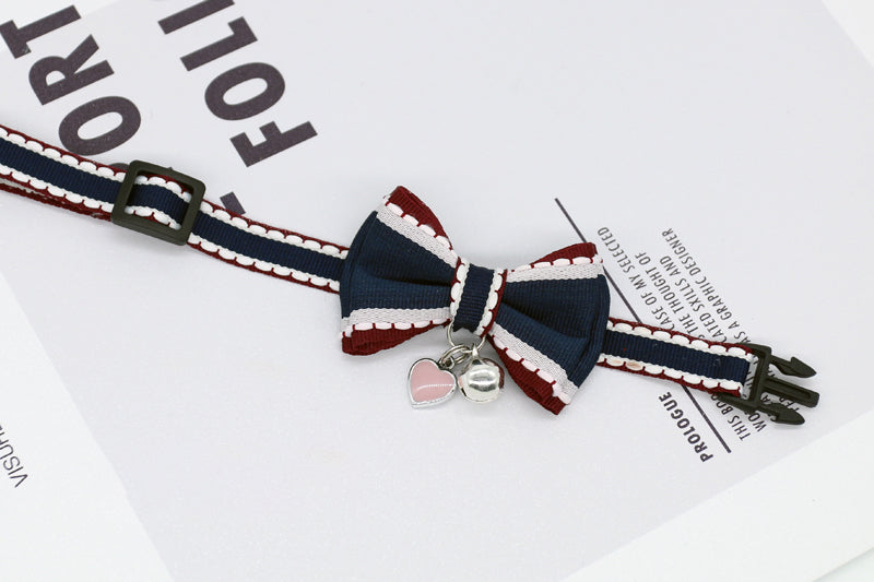 HKM-3405117 Flower and Bow Tie Collars for Small Pets - Adjustable Cat and Dog Size Options